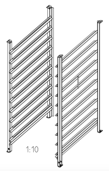Навесная рама 10-1-1, 10 уровней RATIONAL 60.11.447